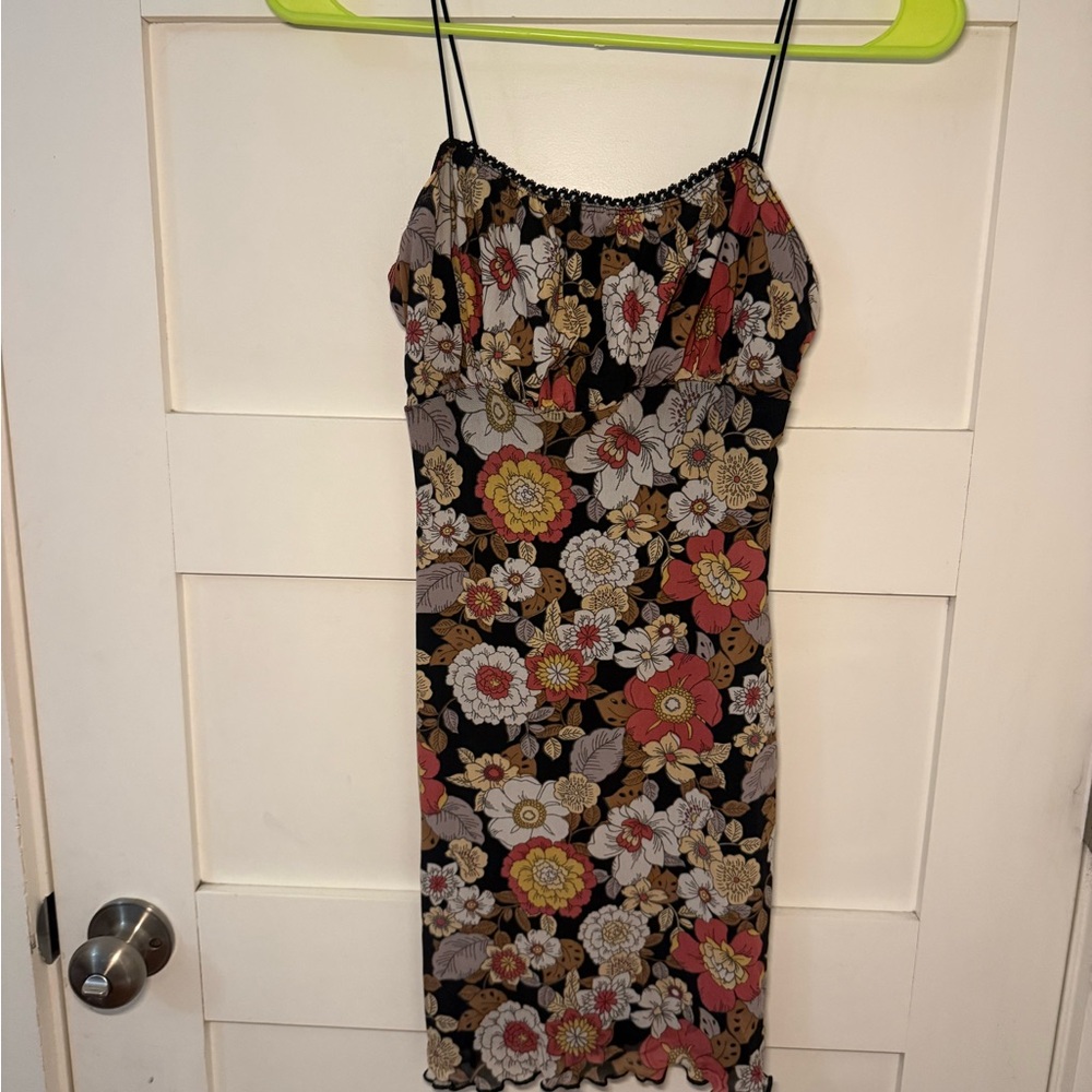 Forever 21 Black and Red Floral Mini Dress
